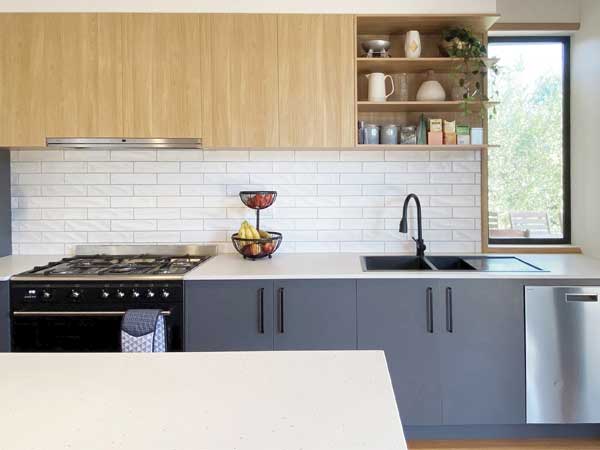 Contemporary Two-toned Galley Kitchen – Kind Kitchens Contemporary Two-toned Galley Kitchen - Kind Kitchens